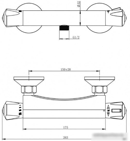 Смеситель Gross Aqua Thermofix Basiс 5980116C