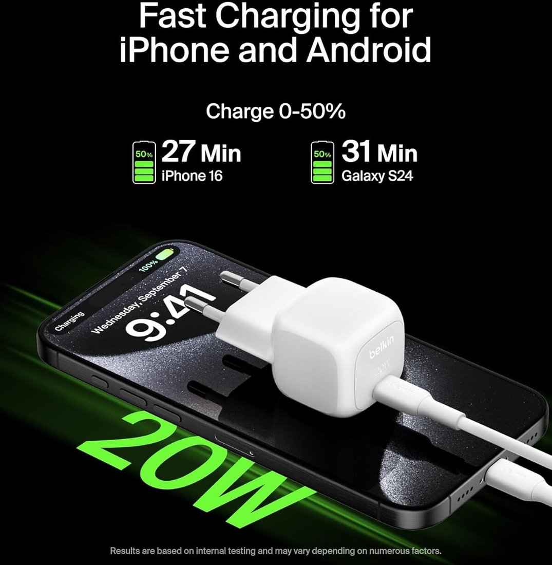Сетевое зарядное Belkin WCA009KQWH (белый)