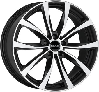 Литые диски MAK Wolf 18x8" 5x108мм DIA 72мм ET 45мм Black Mirror