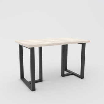 Кухонный стол Hype Mebel Триног 125x75 (черный/древесина белая)