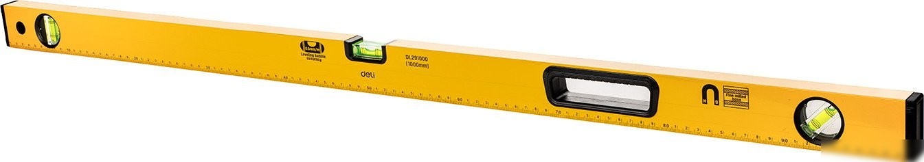 Уровень строительный Deli YS EDL291000 (1000мм, магнит)