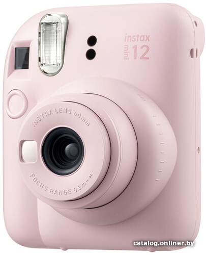 Фотоаппарат Fujifilm Instax Mini 12 (розовый) + розовый чехол Sundays с ремнем