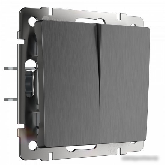Выключатель проходной Werkel WL04-SW-2G-2W (Графит рифленый)