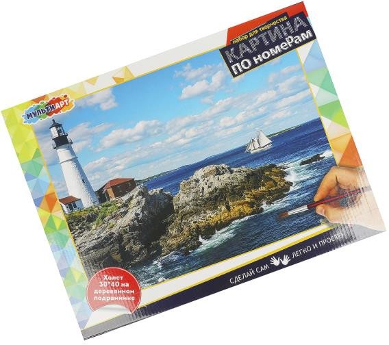 Картина по номерам MultiArt Маяк CANV30X40-MULTI25