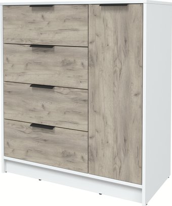 Тумба Интерлиния Концепт КТ-Т90 (дуб серый/белый платинум)