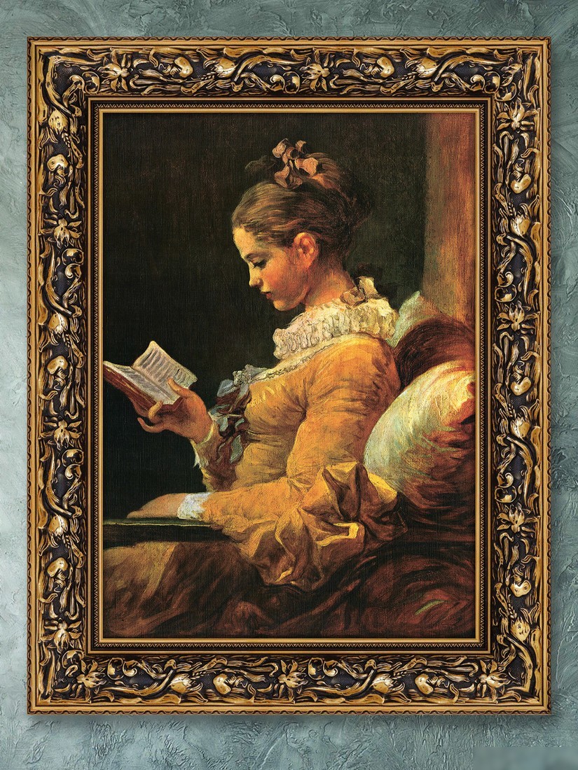 Картина Декарт Читательница Итальянский художник 8Л0513 (в раме)
