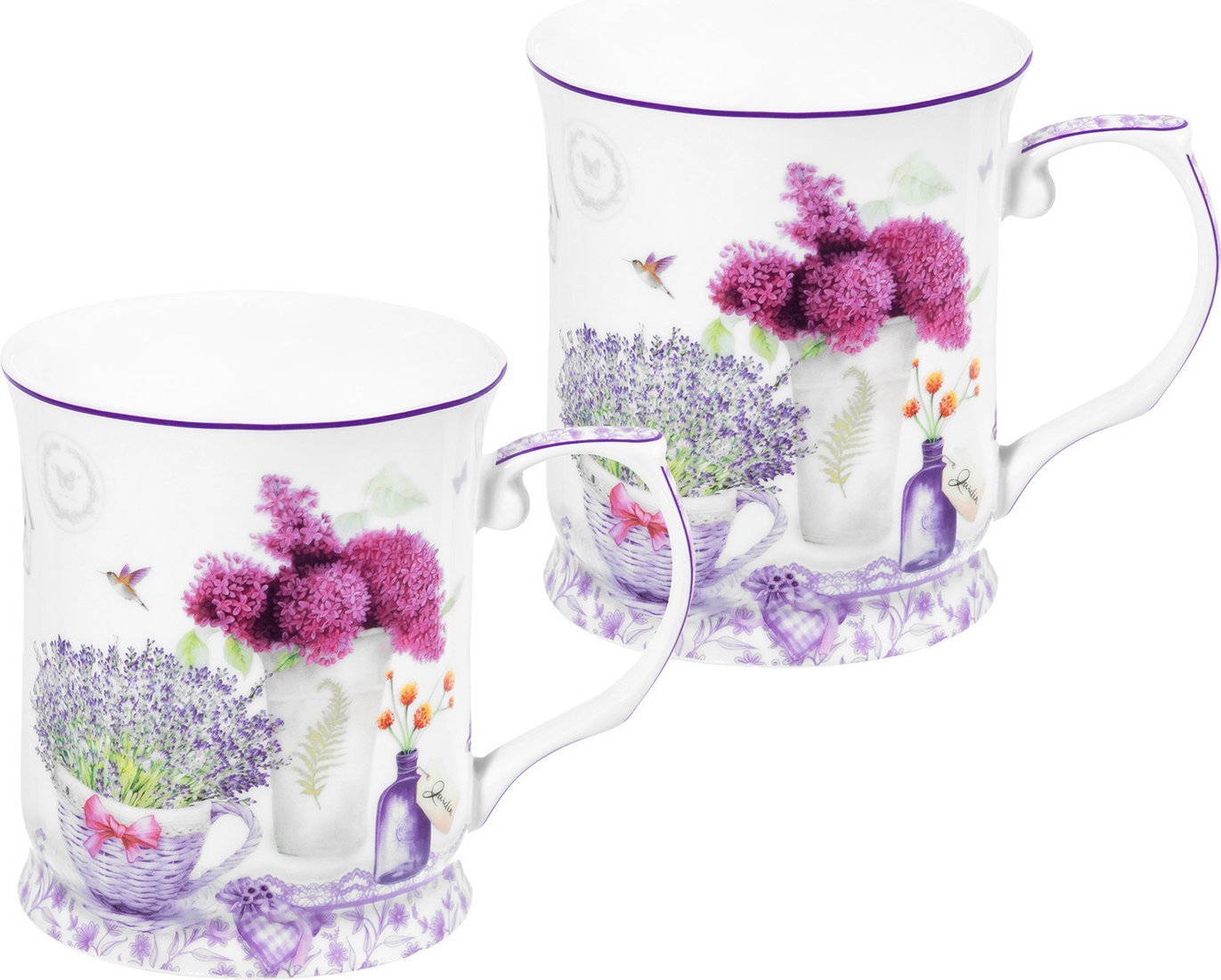 Набор кружек Elan Gallery Лаванда New Bone China 420770