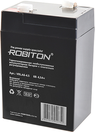 Аккумулятор для ИБП Robiton VRLA6-4.5 (6В/4.5 Ач)