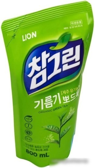 Средство для мытья посуды Lion Chamgreen зеленый чай 800 мл