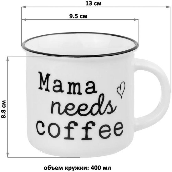 Набор кружек Elan Gallery Papa Needs Relax&Mama Needs Coffee 880171 (2 шт)