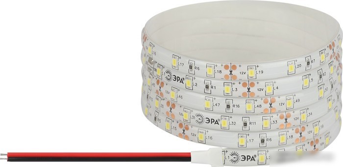 Светодиодная лента ЭРА LS2835 -4,8-60-12-4000K-IP65-1 year-5m дневной белый Б0059901