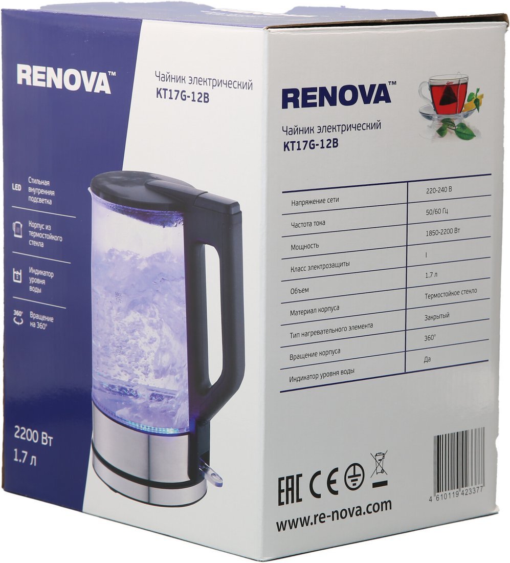 Электрический чайник Renova KT17G-12B
