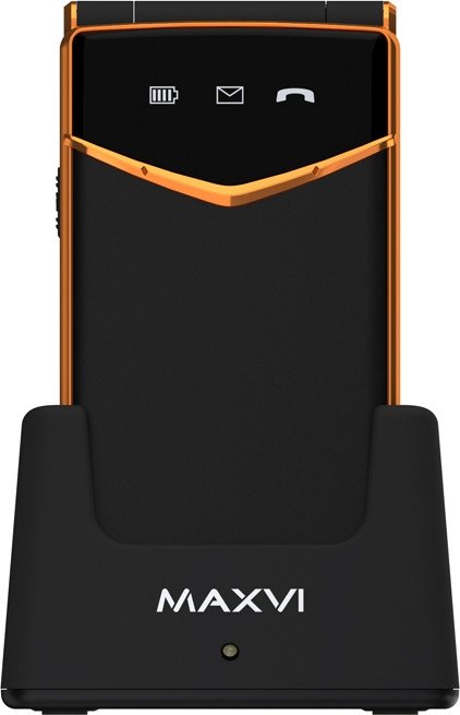 Кнопочный телефон Maxvi E11ds (черный/золотистый)