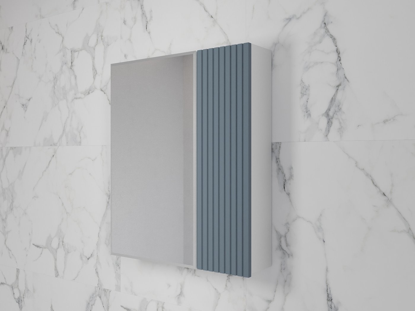 Symbolite Шкаф с зеркалом для ванной Стокгольм 60 (графит софт)