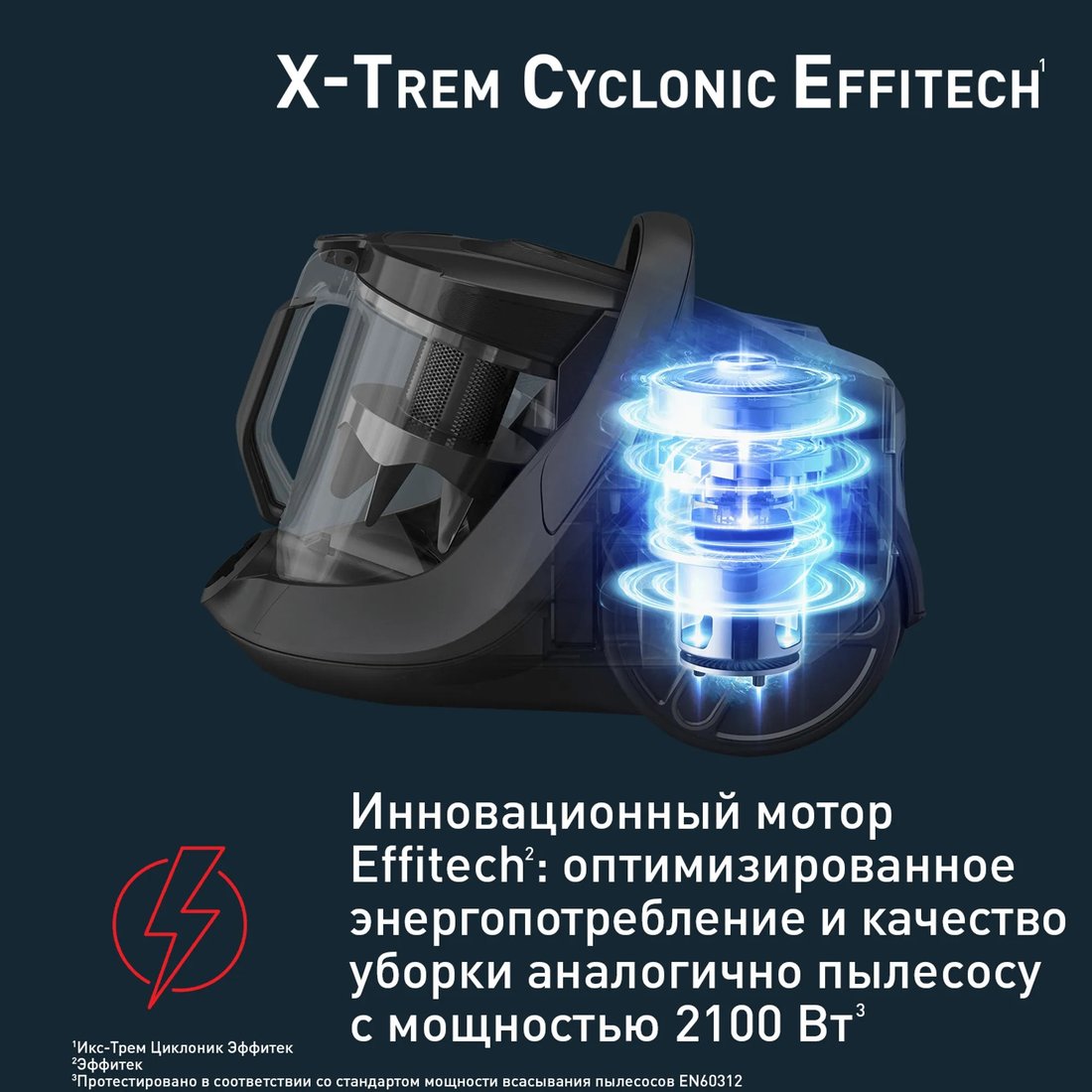 Пылесос Tefal X-Trem Cyclonic Effitech TW7C71EA