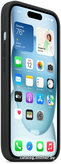 Чехол для телефона Apple MagSafe Silicone Case для iPhone 15 (черный)