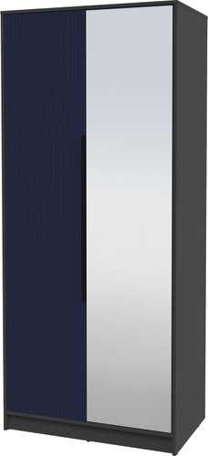 Шкаф распашной Интерлиния Концепт Лайн КТ-Ш2з (антрацит/индиго)