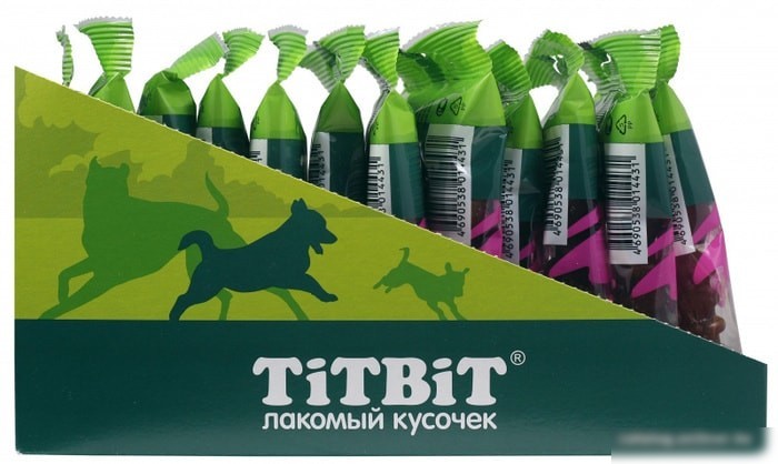 Лакомство для собак TiTBiT Съедобная игрушка косточка с ягненком Standart (12 шт)