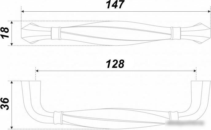 Ручка мебельная Boyard Adagio RS452BAC.4/128