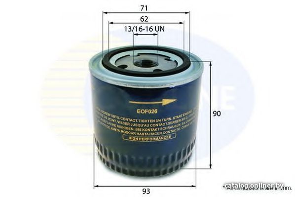 Масляный фильтр Comline EOF026 Масляный фильтр Comline EOF026