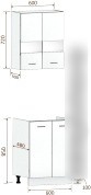 Готовая кухня Кортекс-мебель Корнелия Экстра 60м2д (дуб сонома)