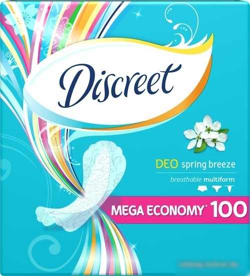 Прокладки ежедневные Discreet Deo Spring Breeze Multiform (100 шт)