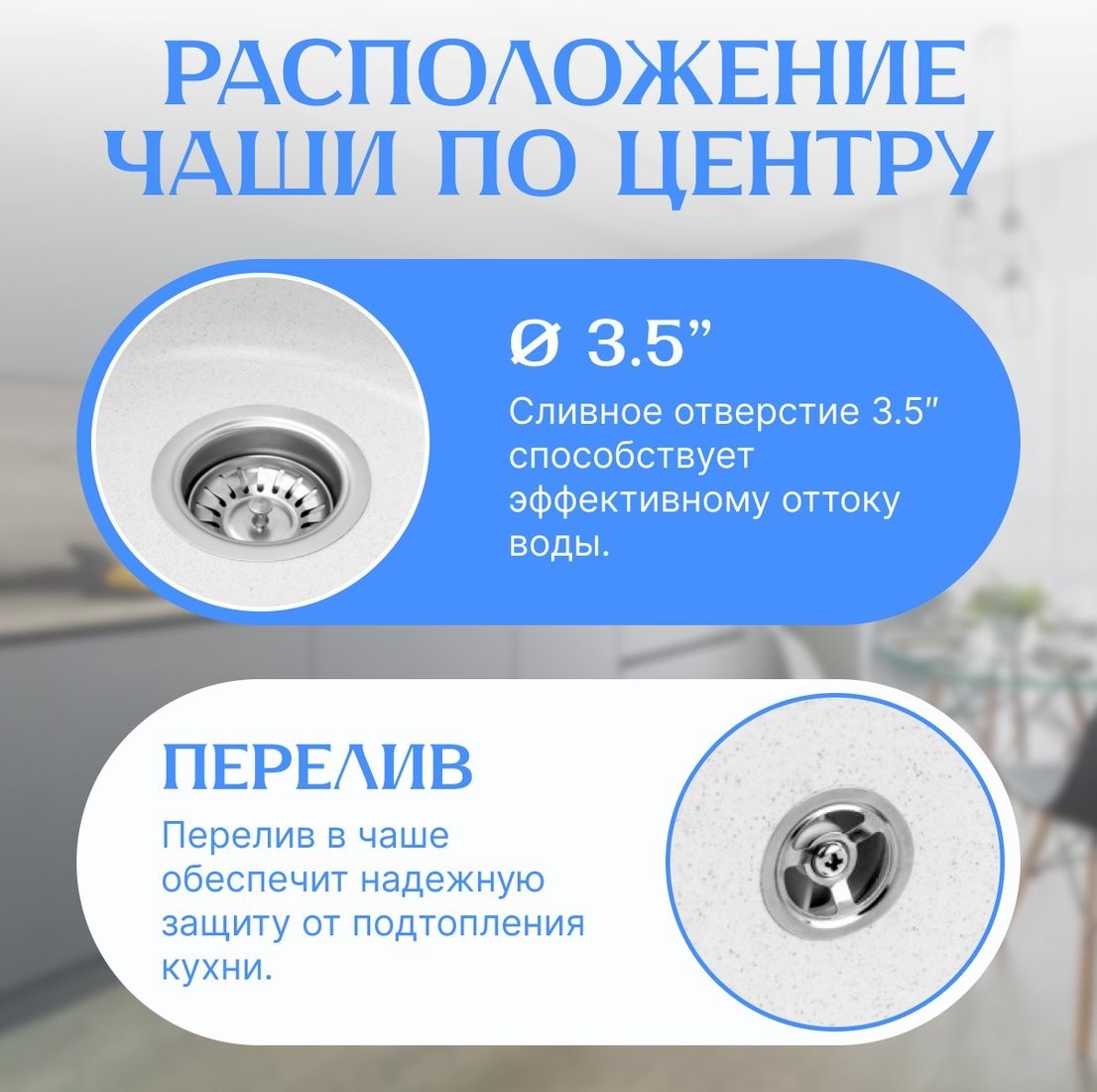 Кухонная мойка Saniteco Linea (белый)