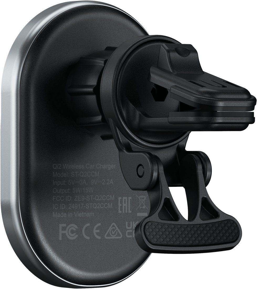 Держатель для смартфона Satechi Qi2 Wireless Car Charger 15W (серый космос)