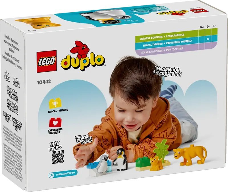 Конструктор LEGO Duplo Семейства диких животных: Пингвины и Львы 10442