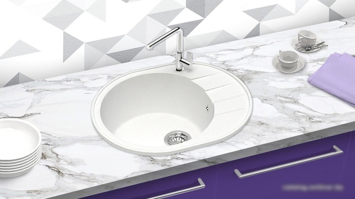 Кухонная мойка Berge BR-6201 (белый матовый)
