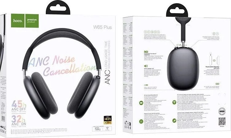 Наушники Hoco W65 Plus (серый)