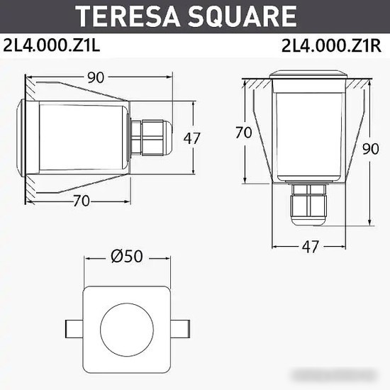 Уличный встраиваемый светильник Fumagalli Teresa 2L4.000.000.LXZ1L