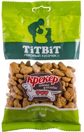 Лакомство для собак TiTBiT Крекеры с мясом утки 100 г