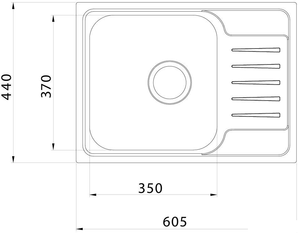 Кухонная мойка IDDIS Sound SND60SDi77