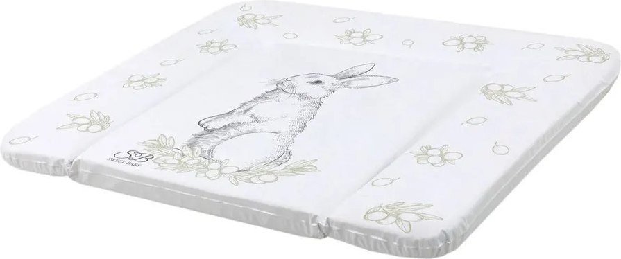 Пеленальный матрас Sweet Baby Foresta Magica Grigio Oliva 80x71 (заяц серый/оливковый)