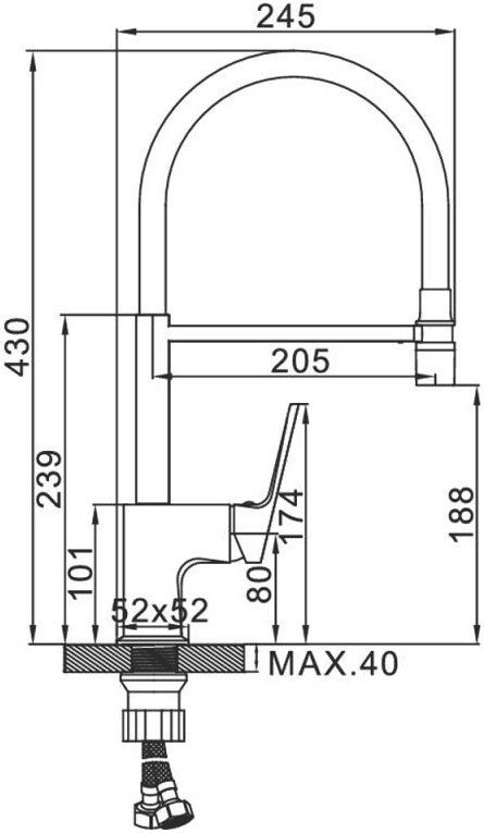Смеситель Ledeme L4092B-2