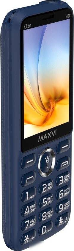 Кнопочный телефон Maxvi K15n 4G (синий)
