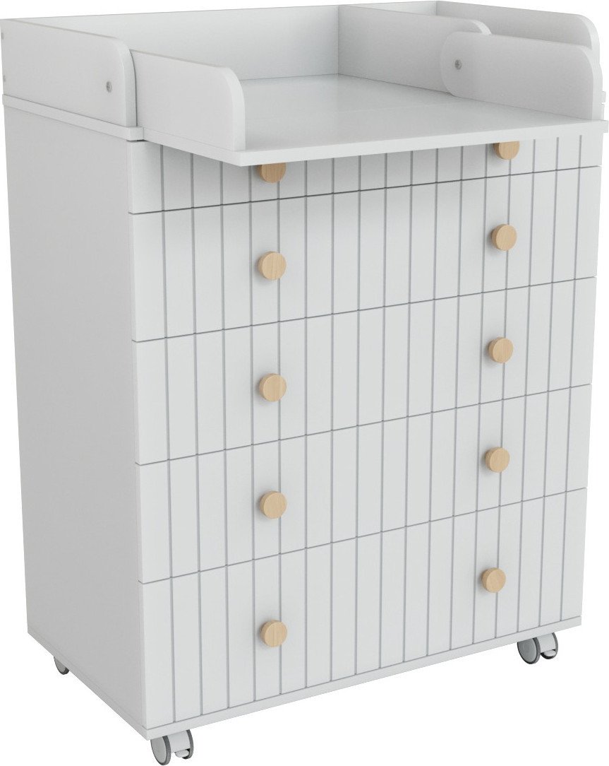 Детский комод Incanto Lunna Charm МДФ 800/5 PK-0004/12mdf (белый)