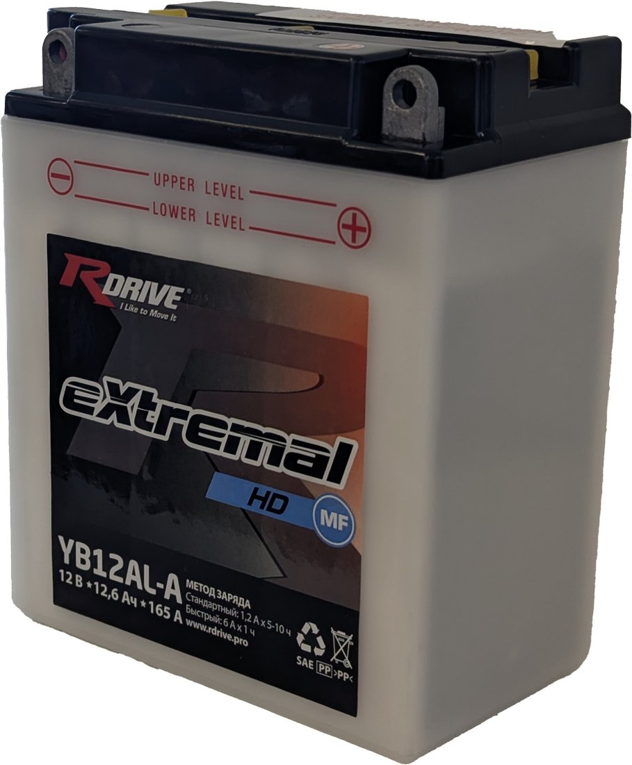 Мотоциклетный аккумулятор RDrive eXtremal HD YB12AL-A (12 А·ч)