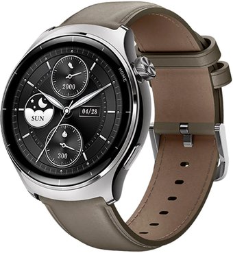 Умные часы Mibro Lite 3 Pro (с серым кожаным ремешком)