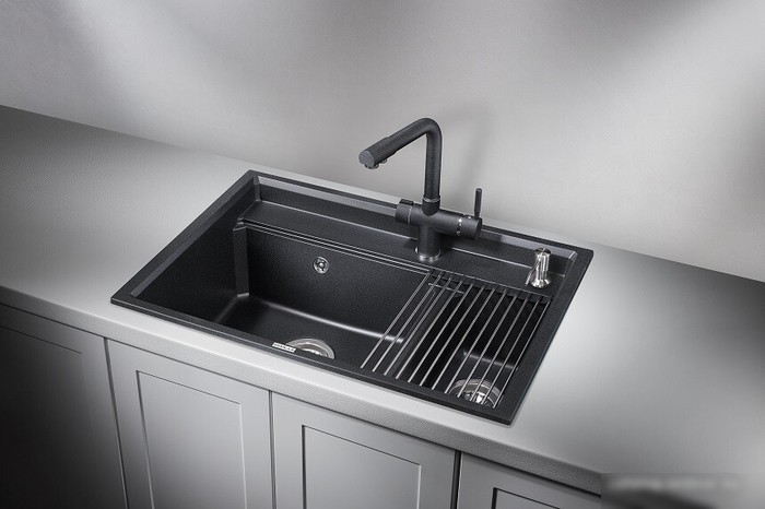 Кухонная мойка Granula KS-7302 (черный)