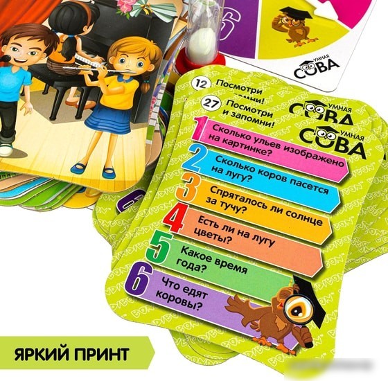 Развивающая игра Bondibon Умная сова. Посмотри и запомни ВВ4004