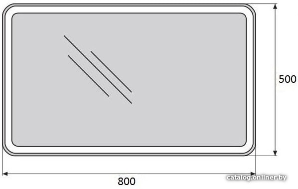 BelBagno Зеркало SPC-MAR-500-800-LED-BTN