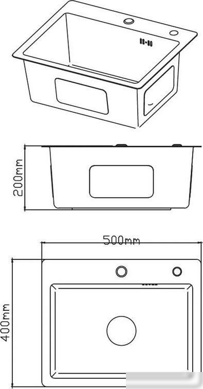 Кухонная мойка Diadonna S5040B-1
