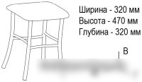 Табурет ВВР Квадрат (серый)