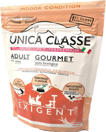 Сухой корм для кошек Unica Classe Indoor Condition Adult Gourmet Exigent Salmon (Лосось) 300 г