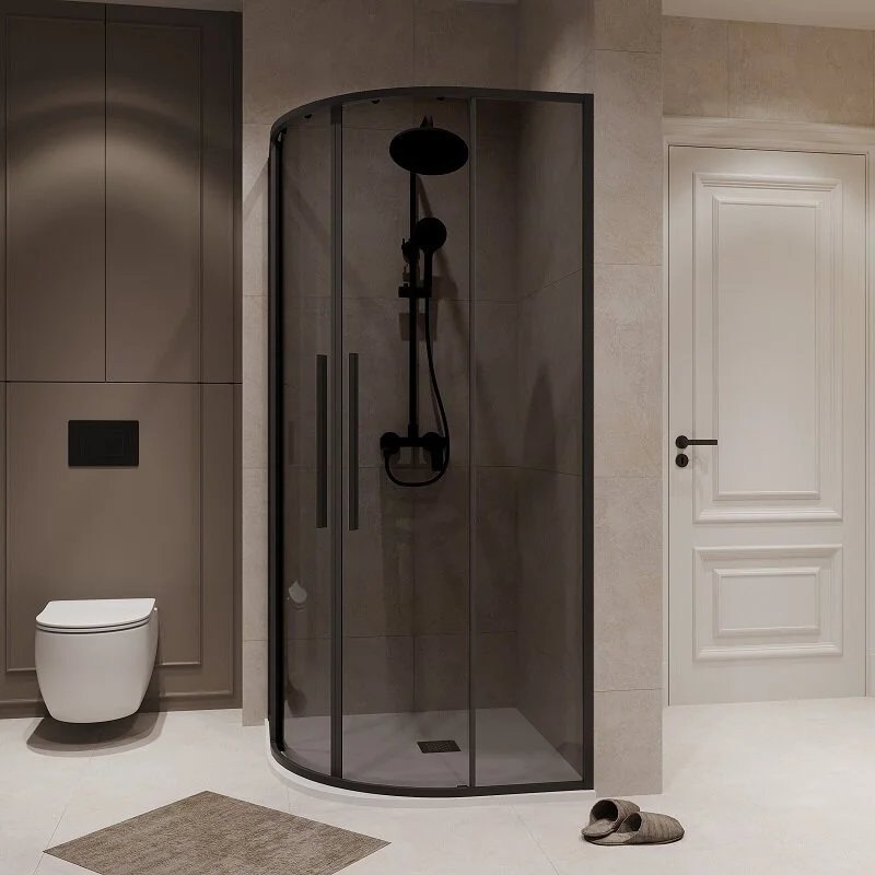 Душевой уголок Niagara NG-2827-34BLACK 100x100x195 (черный матовый/тонированное стекло)