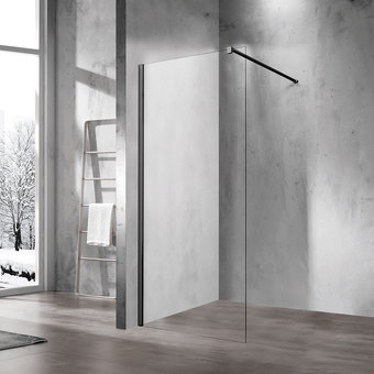 Душевая стенка Vincea Walk-In VSW-1H900CLB (матовый черный/прозрачное)