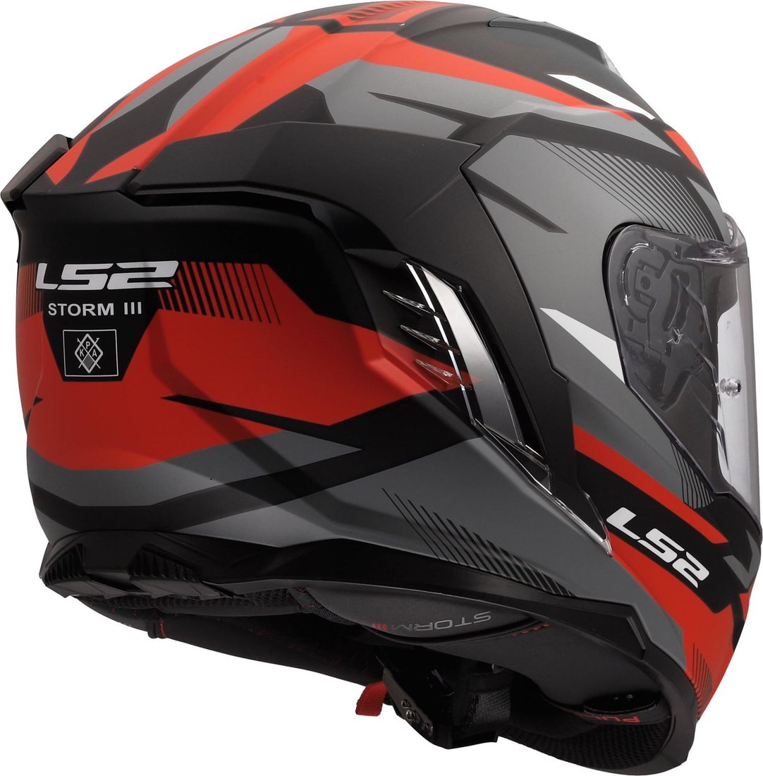 Мотошлем LS2 FF818 Storm III Komai (S, черный/красный)