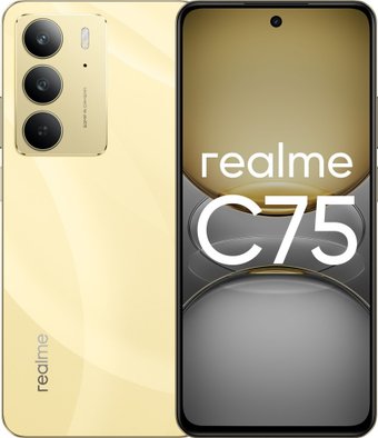 Телефон Realme C75 RMX3941 8GB/256GB (золотистый)
